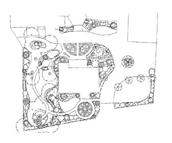 Projekt ogrodu przydomowego w Lucynowie